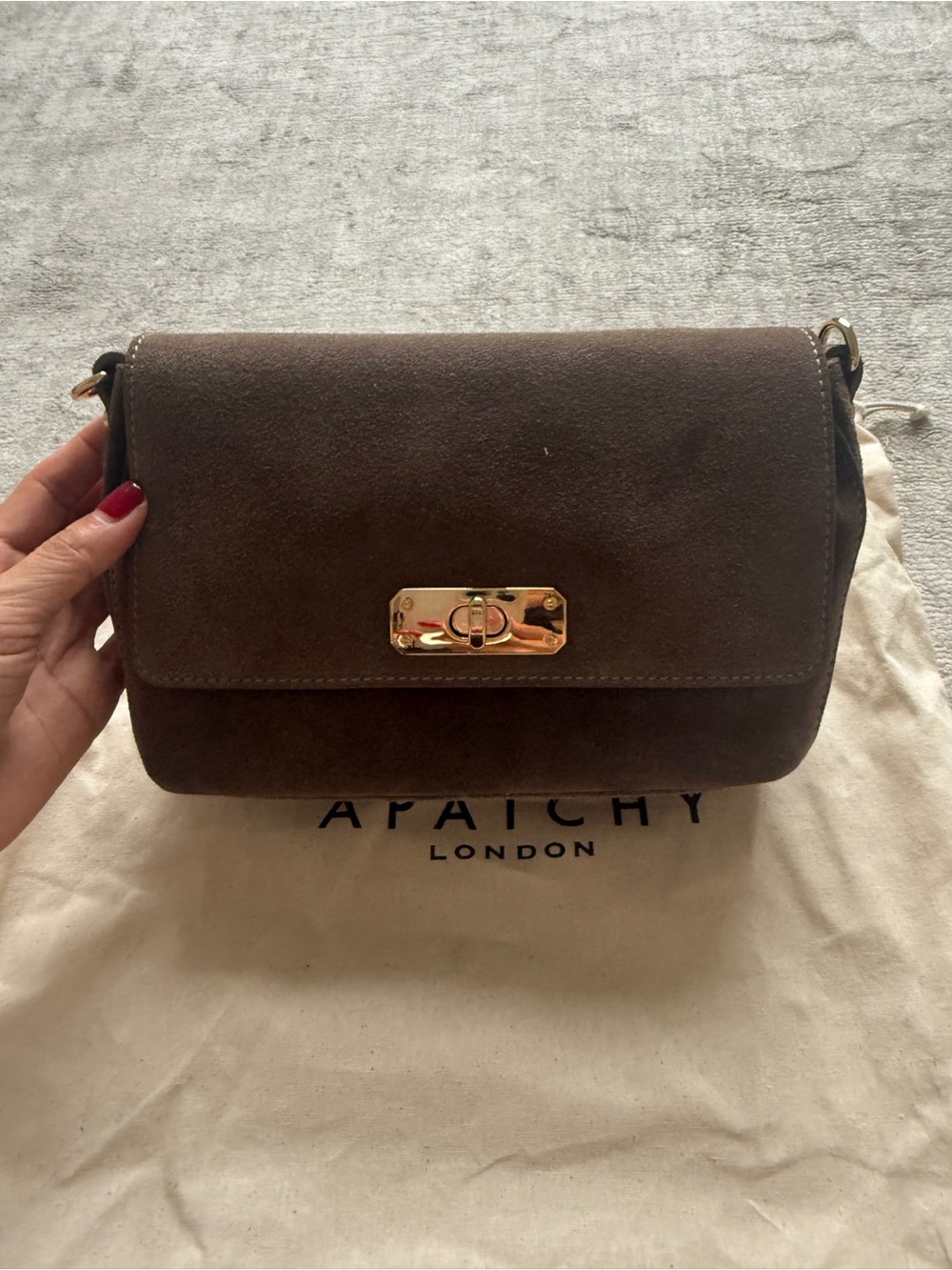 APATCHY London suede bag